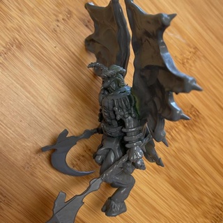 demon lord christopher Tabletop Characters & Creatures Fantasy Universe wings skulls dual scythe yelling hooves wield 3d print model - Mito3D