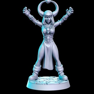 karanlık büyücü kadın 32mm dnd rn Estudio masaüstü karakterler yaratıklar fantezi Evren rpg kahraman 3d print model - Mito3D