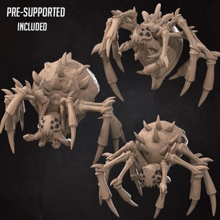 arachnophobia spider pack 3 models bite bullet Tabletop Characters & Creatures Fantasy Universe dungeons nest miniature boardgame base tabletop dungeon patreon dnd bases spiders undeads bitethebullet btb archnophobia 3d print model - Mito3D