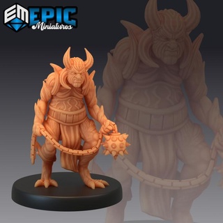 devil army flail hell warrior demon spawn evil minion abyss encounter epic-miniatures fantasy medieval monster rpg warhammer sla enemy tabletop dungeon dnd pathfinder npc pre-supported supported pre 3d print model - Mito3D