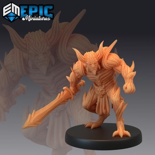 devil army sword hell warrior demon spawn evil minion abyss encounter epic-miniatures fantasy medieval monster rpg warhammer sla enemy tabletop dungeon dnd pathfinder npc pre-supported supported pre 3d print model - Mito3D