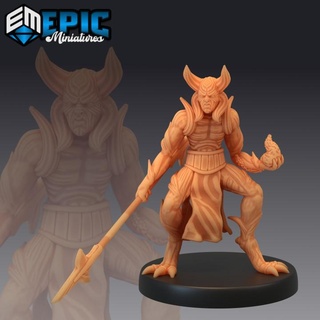 devil army spear hell warrior demon spawn evil minion abyss encounter epic-miniatures fantasy medieval monster rpg warhammer sla enemy tabletop dungeon dnd pathfinder npc pre-supported supported pre 3d print model - Mito3D
