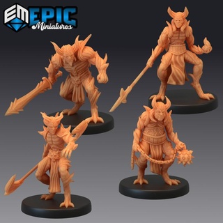 devil army set hell warrior demon spawn evil minion abyss encounter epic-miniatures fantasy medieval monster rpg warhammer sla enemy tabletop dungeon dnd pathfinder npc pre-supported supported pre 3d print model - Mito3D