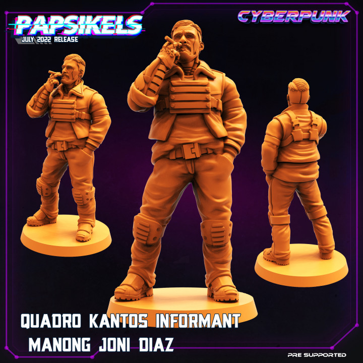 Quadro Führer Informant joni Diaz papsikels Miniaturen Tischplatte Zeichen Kreaturen Sci Fi Universum npc 3D print model - Mito3D