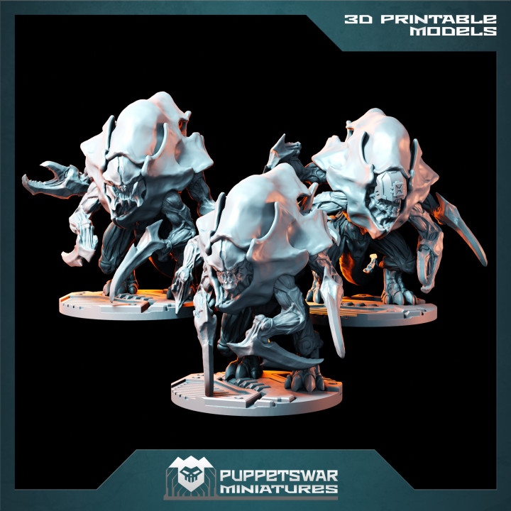 böcek öldürücüler kaba kukla savaşı minyatürler masaüstü karakterler yaratıklar Sci Fi Evren yabancı savaş oyunları Warhammer Tyranids 3D print model - Mito3D