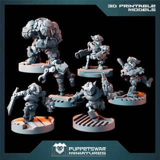 gobots puppetswar miniatures Tabletop Characters & Creatures Sci-Fi Universe ork wargaming warhammer tabletop orks goblins gretchin 3d print model - Mito3D