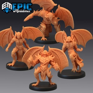 winged devil army set hell warrior demon general evil lord abyss encounter epic-miniatures demon army devil fantasy hell medieval monster rpg set warhammer warrior lord sla evil enemy tabletop dungeon general encounter dnd abyss winged pathfinder npc pre-supported supported pre  3d print model - Mito3D