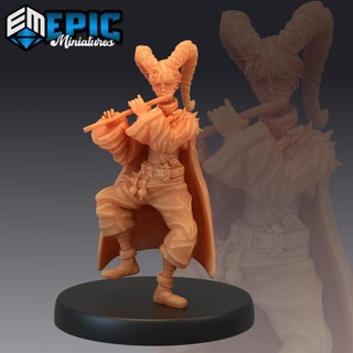 warlock apprentice flute demon shaman evil wizard hell encounter epic-miniatures fantasy medieval monster rpg warhammer sla enemy tabletop dungeon dnd pathfinder npc pre-supported supported pre 3d print model - Mito3D
