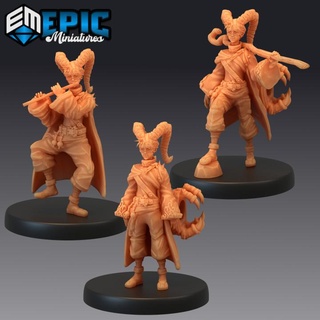 warlock apprentice set demon shaman evil wizard hell encounter epic-miniatures fantasy medieval monster rpg warhammer sla enemy tabletop dungeon dnd pathfinder npc pre-supported supported pre 3d print model - Mito3D