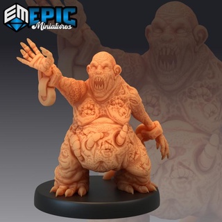 mane demon attacking evil troll hell ogre devil spawn abyss encounter epic-miniatures fantasy medieval monster rpg warhammer sla enemy tabletop dungeon dnd pathfinder npc pre-supported supported pre 3d print model - Mito3D