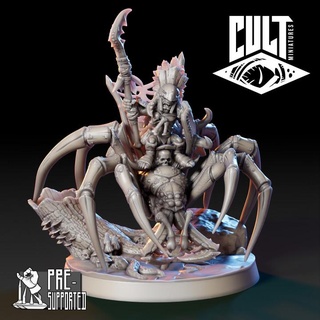 goblin boss creep spider cult miniatures Tabletop Characters & Creatures Fantasy Universe mount tribal wargames warhammer wild chief age paladin jungle 28mm 9th sigmar tribe gobbo giand 3d print model - Mito3D