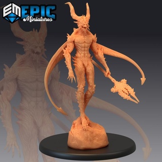 arch devil spear hell warrior demon general evil army abyss encounter epic-miniatures fantasy medieval monster rpg warhammer sla enemy tabletop dungeon dnd pathfinder npc pre-supported supported pre 3d print model - Mito3D