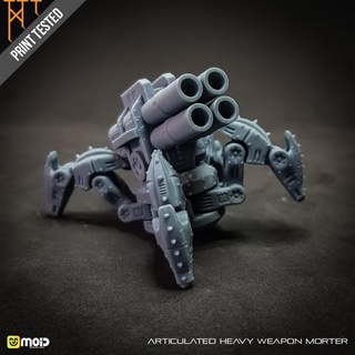 articulated heavy weapon moid Tabletop Characters & Creatures Sci-Fi Universe Vehicles Machines 40k guard unit defence imperial cult scifi artillery heavyweapon morter heavtmorter remoteunit 3d print model - Mito3D