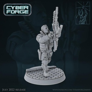cyber forge anniversary route 77 franz linda titan forge miniatures miniatures movie punk soldier star anniversary necromunda bladerunner cyberpunk forge dogs police ak47 linda cyber officer route franz gang scum 77 psy bogus aw boguslaw  3d print model - Mito3D