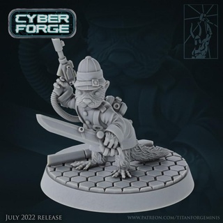 cyber forge anniversary route 77 grand commander alexander otter titan miniatures 40k animal goblin party pokemon sci-fi star necromunda bladerunner gate tail adventurer discovery squirel weasel armymals 3d print model - Mito3D