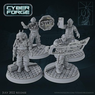 Siber dövme yıldönümü rota 77 sivil işçiler titan minyatürler 40k insan Uzay star Warhammer savaşlar yürüyüş siberpunk uzaylılar mafya seyirci kayıplar 3d print model - Mito3D