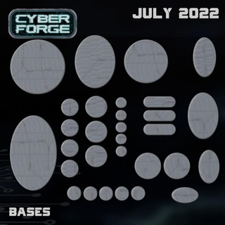 cibernético fragua aniversario ruta 77 bases titán miniaturas 40k sci fi espacio terreno martillo guerra Cazarecompensas cyberpunk juego 3d print model - Mito3D