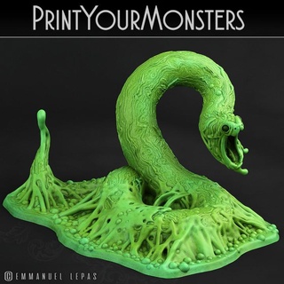 viper ooze printyourmonsters Tabletop Characters & Creatures Fantasy Universe print game horror rpg warhammer miniature monsters tabletop patreon dnd emmanuel pathfinder tribe lepas 3d print model - Mito3D