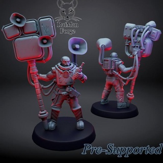 propagandacı fare adam dövme masaüstü karakterler yaratıklar Sci Fi Evren 40k Warhammer Necromunda 3d print model - Mito3D