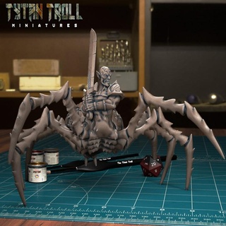 drider sword 02 pre-supported tytantroll miniatures stl elf fantasy monster scale spider 3dprinting minis creatures dnd 32mm drow supported lychee lyt 3d print model - Mito3D