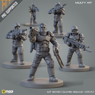 guarda infantaria militares scns mod tampo mesa personagens criaturas Sci Fi universo guerra jogos imperial soldados pelotão 32mm 3d print model - Mito3D