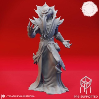 cthulid mage - book beasts tabletop miniature pre-supported yasashii kyojin studio Tabletop Characters & Creatures Fantasy Universe 40k beast creature monster character dungeonsanddragons roleplaying mtg dnd pathfinder kingsofwar aos ttrpg mindflayer warcry mordhiem 3d print model - Mito3D