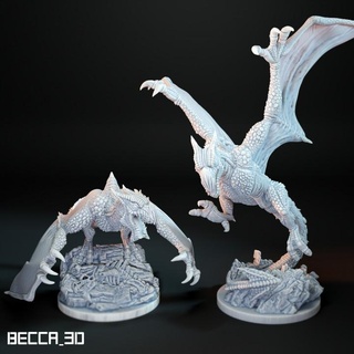 kaijumon pterodactyl Fan Art Tabletop Characters & Creatures bird dino dinosaur dragon mini pokemon split kaiju wyvern aerodactyl pteradon 3d print model - Mito3D