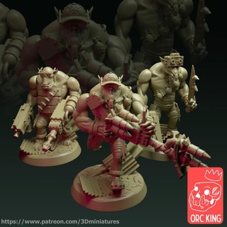 ork komutlar kral stüdyo masaüstü karakterler yaratıklar Sci Fi Evren 40k Warhammer komandolar warhamm40k 3d print model - Mito3D