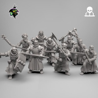 priests penitents reptilian overlords  Tabletop Tabletop Characters & Creatures Fantasy Universe Tabletop Tabletop Characters & Creatures fantasy warhammer priest witch skirmish mordheim cultist whfb witchhunter zealot flagelant  3d print model - Mito3D