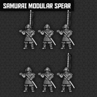 samurai modular lanza unidades smol miniaturas mesa caracteres criaturas fantasía universo guerra naginata 3d print model - Mito3D