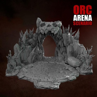 scenario orco arena necropunk miniature tavolo 3D stampabile terreno fantasia rpg lotr 3dprinting 3dmodel dnd orcarena 3d print model - Mito3D