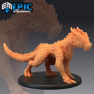 red guard drake legendary dragon mountain encounter magical mount beast epic-miniatures fantasy medieval monster rpg warhammer sla enemy tabletop dungeon dnd pathfinder npc pre-supported supported pre 3d print model - Mito3D