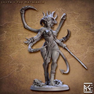 lilith matriarch - demon king spawn epic boss pinup artisan guild Tabletop Characters & Creatures Fantasy Universe diablo dragons fantasy game gaming mini rpg miniature tabletop daemon dungeon tiefling imp baal ttrpg guilds 3d print model - Mito3D