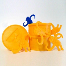 tamburo serventi giochi giocattoli gioco minion scimmia film i store barrelofmonkeys 3d print model - Mito3D