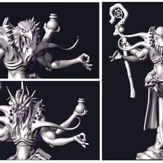 demonic horror 2 stand'art painting demon bird dark magician warhammer wizard magic mage tentacle daemon wargame scroll potion alchemist sorcerer chtulhu tzeentch psycher sorcier mentalist obscur 3d print model - Mito3D