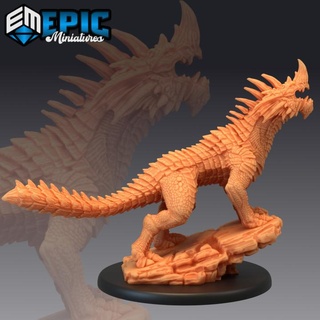 bleu garde canard rugissement légendaire dragon Montagne rencontre magique monter bête epic miniatures fantaisie médiéval monstre rpg marteau guerre sla ennemi table donjon dnd éclaireur PNJ pre supported prise charge pré 3d print model - Mito3D