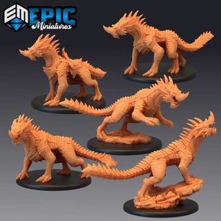 bleu garde canard ensemble légendaire dragon Montagne rencontre magique monter bête epic miniatures fantaisie médiéval monstre rpg marteau guerre sla ennemi table donjon dnd éclaireur PNJ pre supported prise charge pré 3d print model - Mito3D