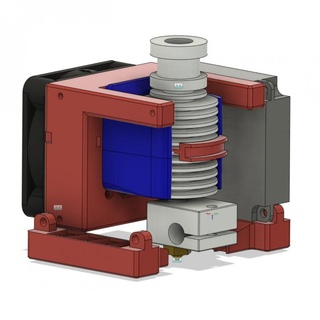 e3d v6 çift 4010 hayran kanal Jamie ding inşa etmek 3D yazıcı soğutma ekstrüder titan bmg Hotend 4020 5015 Bondtech Sherpa yörünge aracı 3d print model - Mito3D