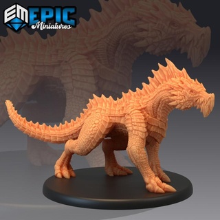 green guard drake legendary dragon mountain encounter magical mount beast epic-miniatures fantasy medieval monster rpg warhammer sla enemy tabletop dungeon dnd pathfinder npc pre-supported supported pre 3d print model - Mito3D