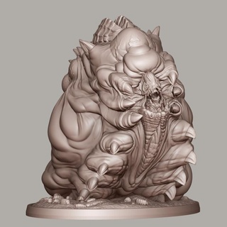 king demon grub koen terra Tabletop Characters & Creatures Fantasy Universe alien creature worm mutant 3d print model - Mito3D