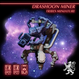 drashoon miner - tribes miniature 2nd dynasty Tabletop Characters & Creatures Sci-Fi Universe alien sci-fi star tabletop starship 2nddynasty 3d print model - Mito3D