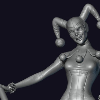 Harley Quinn jose vicente sousa ventilateur art action figures 3d print model - Mito3D