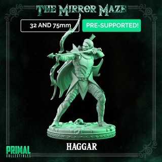 elf - haggar mirror maze masters dungeons quest primal collectibles Tabletop Characters & Creatures Fantasy Universe archer dark dragons hero rpg warrior miniature male enemy bow dungeonsanddragons d&d heroquest legolas mageofthemirror 3d print model - Mito3D