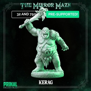 ogre - kerag mirror maze masters dungeons quest primal collectibles Tabletop Characters & Creatures Fantasy Universe creature dragons giant hero monster rpg miniature enemy boardgame dungeonsanddragons d&d shrek heroquest mageofthemirror elfpack 3d print model - Mito3D