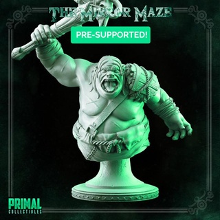 ogre - kerag bust mirror maze masters dungeons quest primal collectibles Tabletop Characters & Creatures Fantasy Universe Fan Art Busts creature dragons giant hero monster rpg miniature enemy boardgame dungeonsanddragons d&d shrek heroquest mageofthemirror elfpack 3d print model - Mito3D
