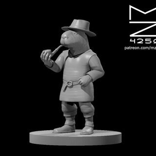 Werecapybara Miguel Zavala masaüstü karakterler yaratıklar fantezi Evren kurt adam liyans kapibara 3d print model - Mito3D
