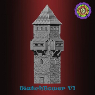 Wachturm c2dwellers Tischplatte 3D druckbar Terrain Fantasie mittelalterlich modular Rollenspiel 3d print model - Mito3D