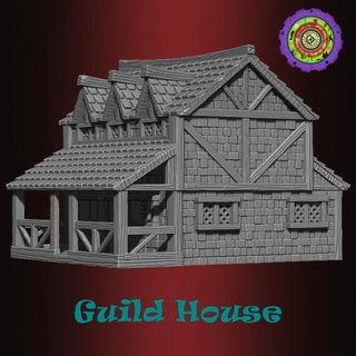 guildhouse c2dwellers  Tabletop 3D Printable Terrain Fantasy Terrain medieval rpg terrain medievalage guildhouse  3d print model - Mito3D