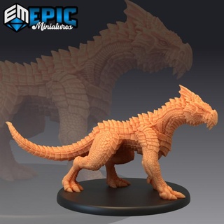 white guard drake legendary dragon mountain encounter magical mount beast epic-miniatures fantasy medieval monster rpg warhammer sla enemy tabletop dungeon dnd pathfinder npc pre-supported supported pre 3d print model - Mito3D