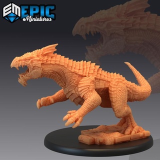 white guard drake attacking legendary dragon mountain encounter magical mount beast epic-miniatures fantasy medieval monster rpg warhammer sla enemy tabletop dungeon dnd pathfinder npc pre-supported supported pre 3d print model - Mito3D